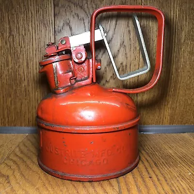 Vintage Justrite Metal Fuel Safety Gas Can  • $19.99