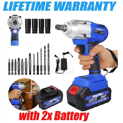 3in1 Electric Impact Wrench Cordless Brushless Gun 1/2'' Driver Tool 2 Battery • $65.90