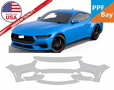 For Ford Mustang EcoBoost 2024 Front Bumper Paint Protection Film PreCutKit PPF • $159.95
