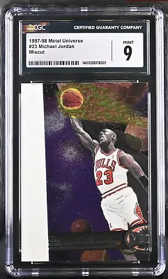 1997 Metal Universe #23 Michael Jordan CGC 9 Mint Error Miscut Rarer Than PMG • $9999.99