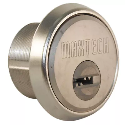 Maxtech Satin Nickel 1  Mortise Cylinder With 2 Keys And Card 006 KEYWAY • $54.99