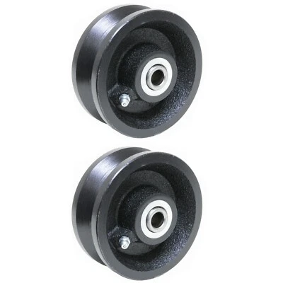 $36 • Buy 4  Inch V Groove Caster Cast Iron Wheel For Rolling Sliding Gates | 2 Pack