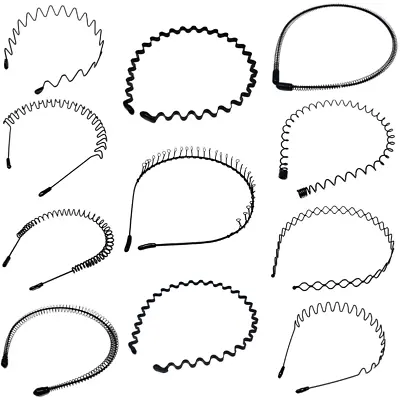 £2.39 • Buy Wire Alice Band Toothed Hair Headband Men Womens Spring Football Sports Gym Comb