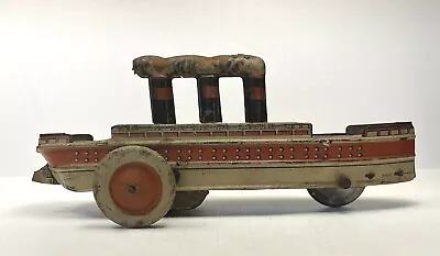 Antique German Tin Penny Toy Steamboat • $104.99