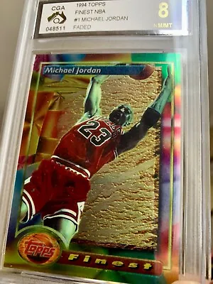 MICHAEL JORDAN 1993-94 TOPPS FINEST # 1 NON-REFRACTOR BGS ((psa9?)) CGA8 • $299