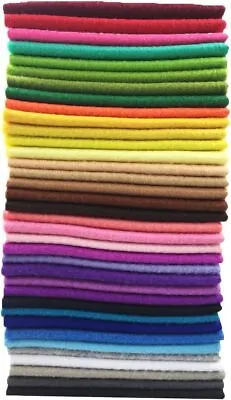 Flic-flac 36pcs 1.4mm Soft Felt Fabric Sheet Assorted Color Felt Pack DIY Cra... • £19.97