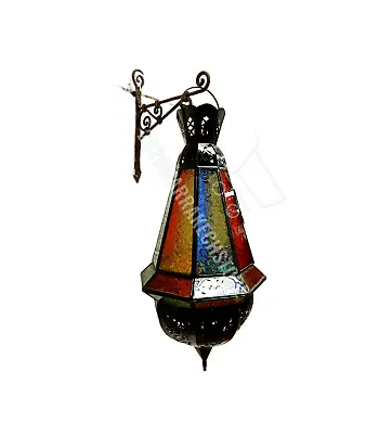Moroccan Iron Candle Lantern With Stand Handmade Candle Holders Fragrance New • $49.99