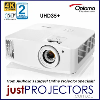 Optoma UHD35+ 4K UHD Projector From Just Projectors. 2 Year Aussie Warranty • $1749
