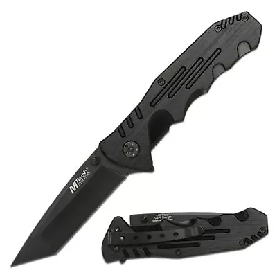 MTech USA Tactical Linerlock Tanto Tactical Rescue Folding Knife 440 Steel Blade • $11.50