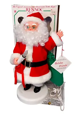 Vintage Rennoc Original Animated 19” Santa Claus Lighted Candle Motionette + Box • $19.95