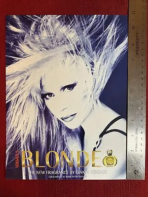 Versace’s Blonde Fragrance 1996 Print Ad - Great To Frame! • $6.95