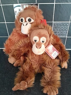 £20 • Buy Keel Toys Pair Of Orangutan - New With Tags - Baby Monkeys Plush Stuffed Animals