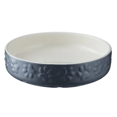 Mason Cash 13cm Grey Stoneware Cat Saucer Food Water Dish Bowl Pet Feeding Plate • £6.95