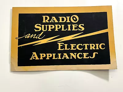 Radio Supplies And Electric Appliances Vintage Store Exhibit Sign Display 7X11 • $44.99