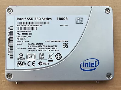 180GB Intel SSD 330 Series  Solid State Drive • $16