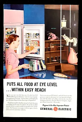 General Electric Wall Refrigerator-Freezer Vintage 1959 Print AD • $8.32