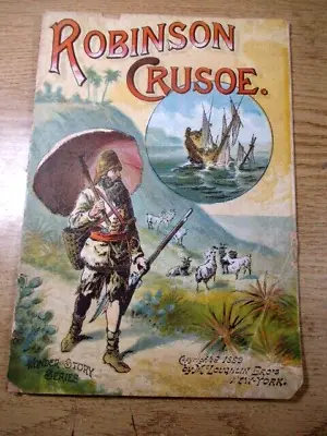 Robinson Crusoe A Wonder Story Series 1889 Book By Mcloughlin Bros 6 Color Pages • $9.50