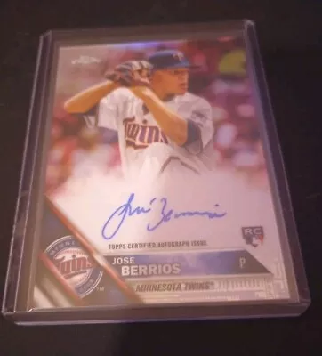 2016 Topps Chrome Jose Berrios RC Auto RA-JOS Twins Jays 19/499 • $12.99