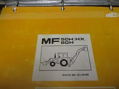 Massey Ferguson MF 50H HX 60H Backhoe Loader Parts Manual Book • $59.99