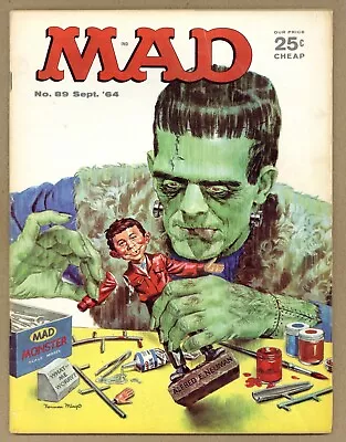 Mad 89 (VG) FRANKENSTEIN'S MONSTER COVER! Mingo Schulz Walt Kelly 1964 EC Y183 • $23.99