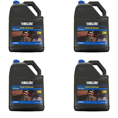 Yamaha Outboard Yamalube 2M MARINE 2 STROKE OIL GALLON CASE TCW-3 • $164.94