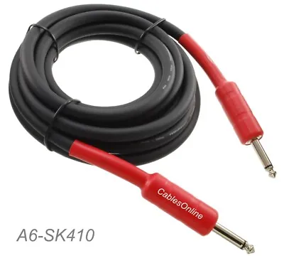 10ft 1/4  Male/Male Pig-Hog 8mm/OD 14-AWG Wire Speaker Cable A6-SK410 • $20.95