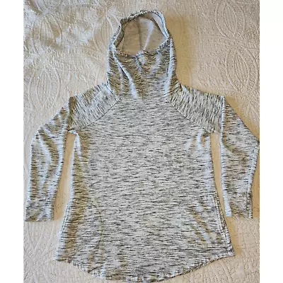 Mossimo Variegated Gray Hooded Sweatshirt Size Large Pockets Pullover • $17