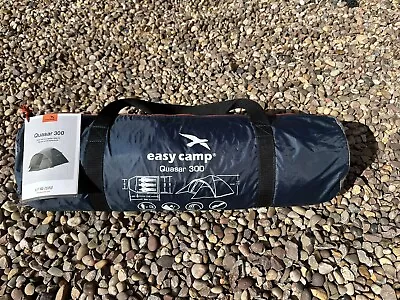 Easy Camp Quasar 300 Steel Blue 3 Person Tent Lightweight (rrp £100!) • £50