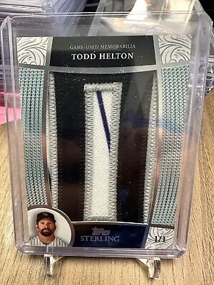 $77 • Buy 2023 Topps Sterling TODD HELTON 1/1 GAME WORN JERSEY LETTER PATCH