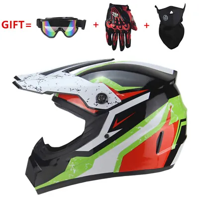 Motorcross Dirt Bike ATV Off Road MTB Motorcycle Helmet Racing Full Face L XL • $59.62