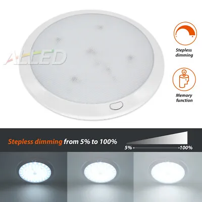 12V LED Ceiling Lights Dimmable Down Dome Lamp Cool White/Blue Caravan RV Boat • $82