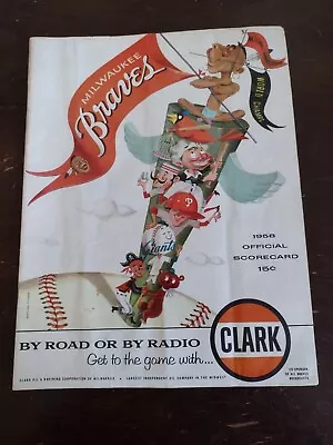 1958 Milwaukee Braves MLB Baseball Scorecard • $15