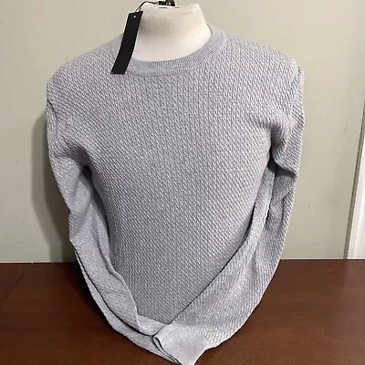 J Lindeberg Men's Andy Semi Structure Sweater FMKW01884 9351 Gray Medium NWT NEW • $79.99
