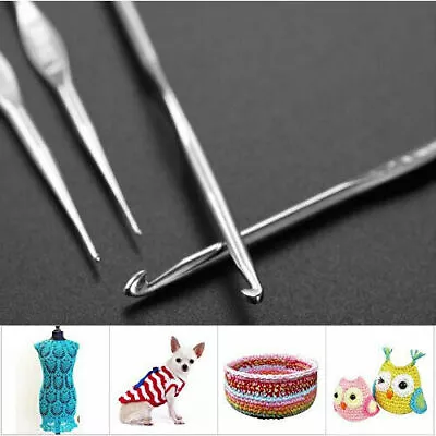 £2.50 • Buy 4pc CROCHET NEEDLE SET HOOKS SET SOFT GRIP NEEDLES CRAFTS KNITTING SEWING TOOL 