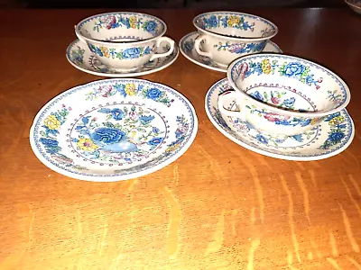 Set Of 3 Mason's Patent Ironstone Regency 2-Handle 5  Soup Bowls & 4 Saucers • $32.24