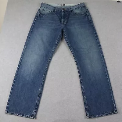 Tommy Hilfiger Jeans Mens 32x30 Relaxed Freedom Straight Leg Denim Blue • $19.99