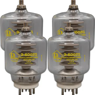 3-500ZG Penta Laboratories High Mu Power Triode Matched Quad (4) Tubes 3-500Z • $1100