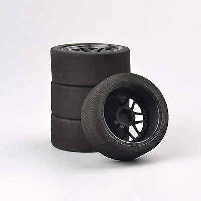 $25.30 • Buy 4Pcs Foam Racing Tires With Wheels 12mm Hex For HSP HPI RC 1:10 On-Road Car USA