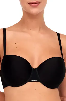 New Chantelle  15N60 Bare Essential Seamless Unlined Minimizer Bra Black ~34DDD • $32.50