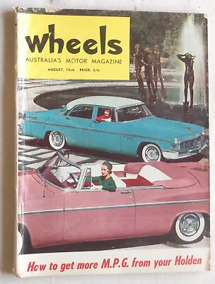 1956 Wheels Magazine Pontiac MGA Vanguard FE Holden Mercedes 220S Austin 105 • $19.99