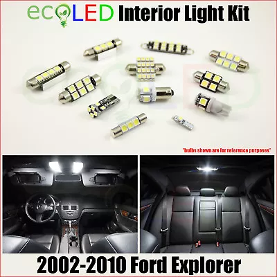 For 2002-2010 Ford Explorer WHITE LED Interior Light Replacement Package Kit 11x • $13.99