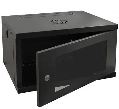 9U Racky Rax 550 X 550mm Wall Mount Comms/ Data Cabinet With Glass Door • £145