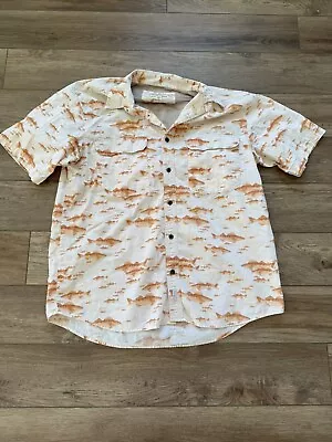 Vintage Cabela’s Fish AOP Breathable Button UP Shirt Size L • $2