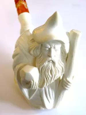 Huge 8.5  Meerschaum Pipe Wizard Gandalf The Hobbit & The Lord Of The Rings New • $337.99