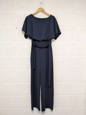 Quiz Palazzo Jumpsuit Navy Blue NEW - UK 12 • £15