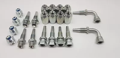 £51.95 • Buy Re-usable Hydraulic Hose Fitting/Insert Female BSP Repair Kit 24 Pce 3/8 2 Wire 