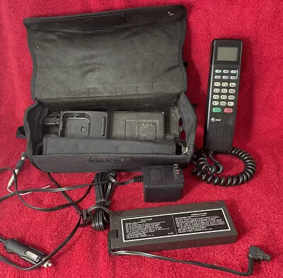 Vintage AT&T 3035 Transmobile Cellular Telephone W Case Battery Charger Untested • $10