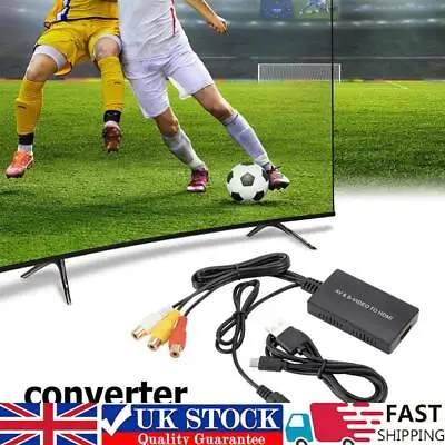 RCA AV S-Video To HDMI-compatible Converter Audio Video Adapter For DVD HDTV STB • £11.39