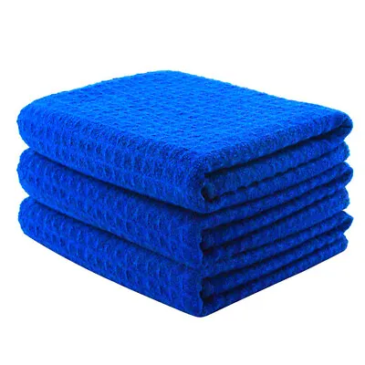 3X Waffle Weave Thirsty Microfiber Deluxe Drying Towel Auto Home Kitchen 16x24 • $13.99