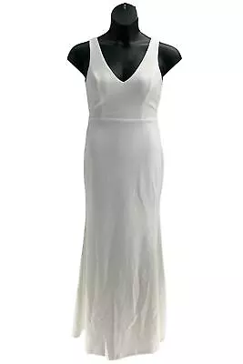 Lulus This Bliss Ivory Sleeveless Tie-Back Mermaid Maxi Dress Ivory • $23.99